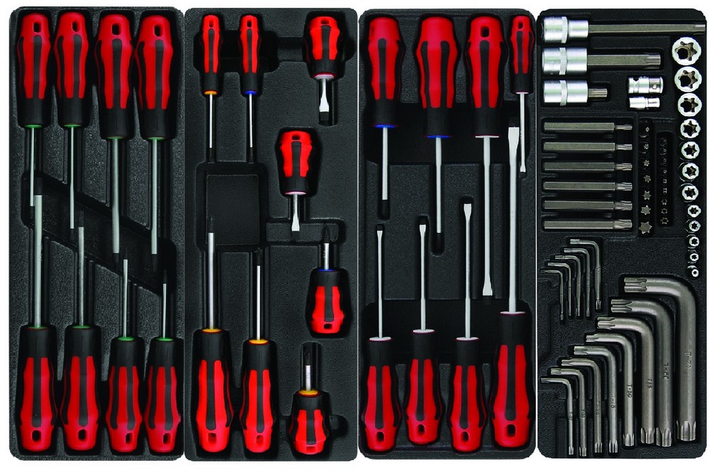 Gereedschapswagen 293 delig gereedschap professioneel grijs - Afbeelding 4