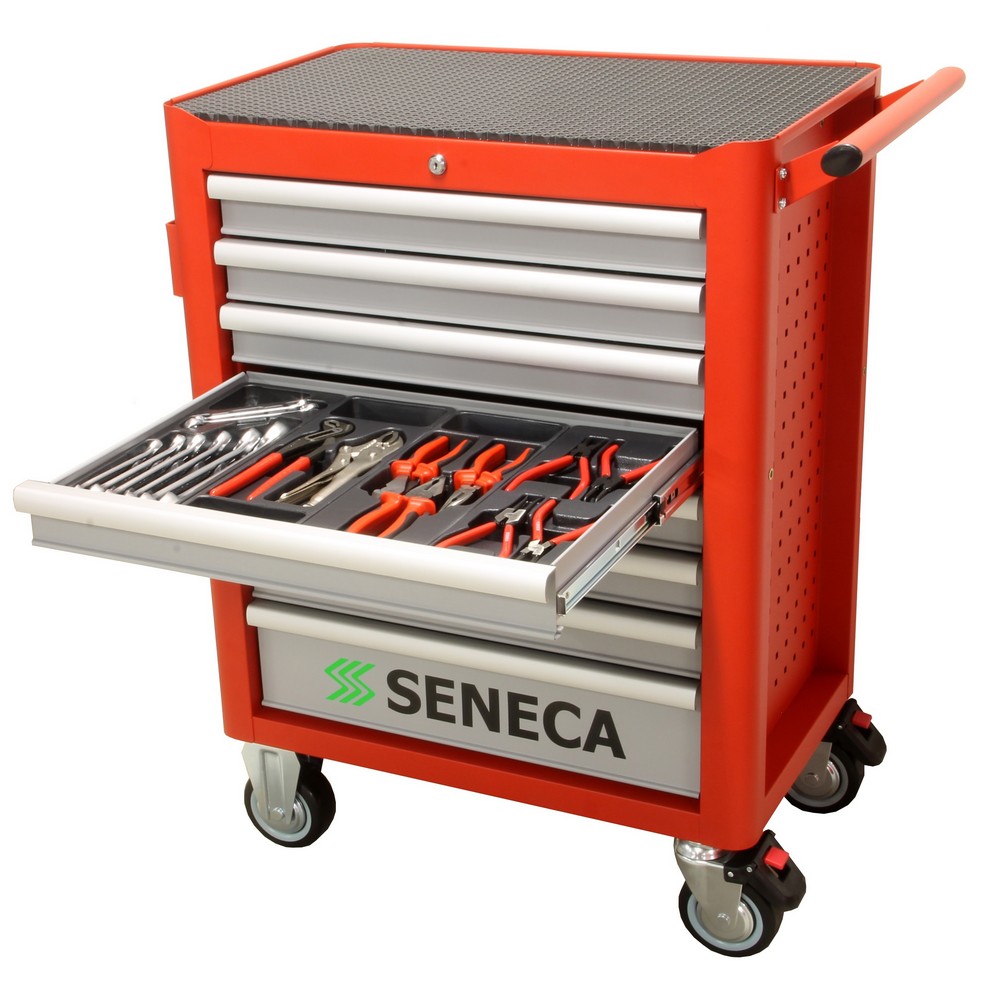 Gereedschapswagen 293 delig gereedschap professioneel rood - Afbeelding 10