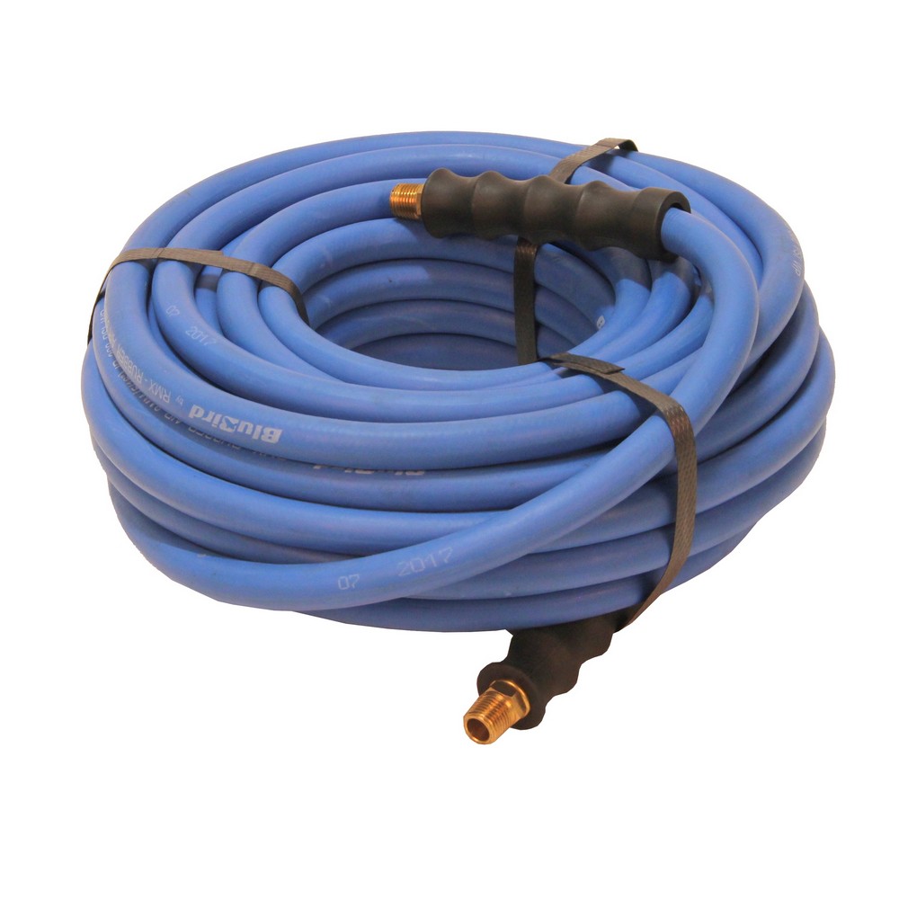 Luchtslang rubber 8mm 15m met schroefdraad Blubird