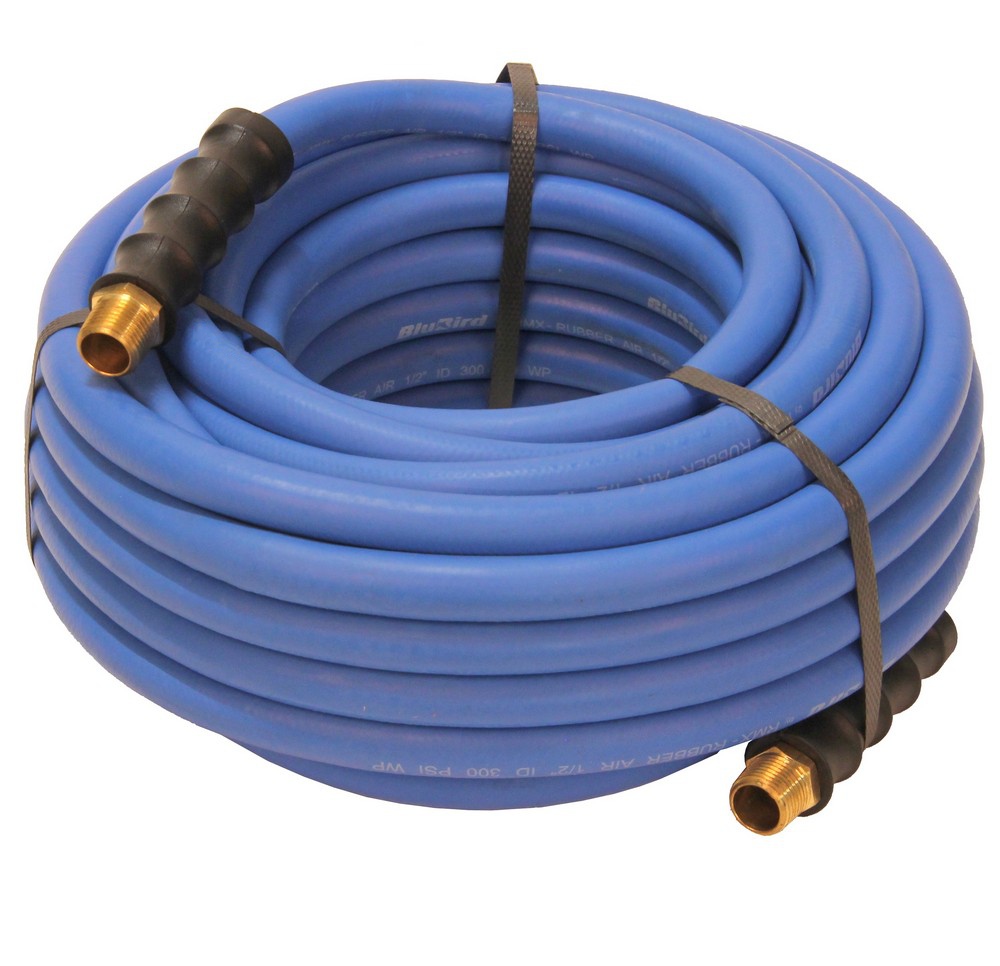 Luchtslang rubber 13mm 20m met schroefdraad Blubird
