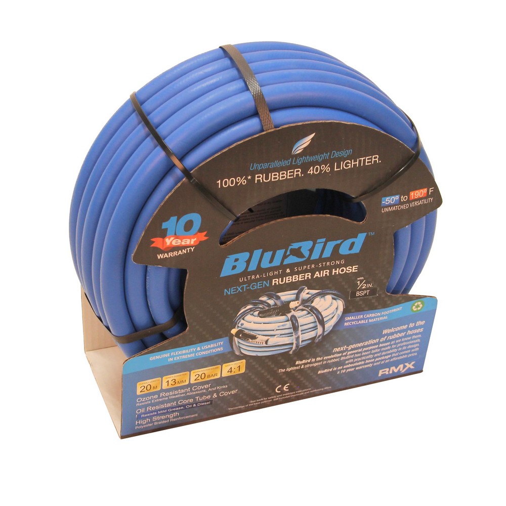 Luchtslang rubber 13mm 20m met schroefdraad Blubird - Afbeelding 2