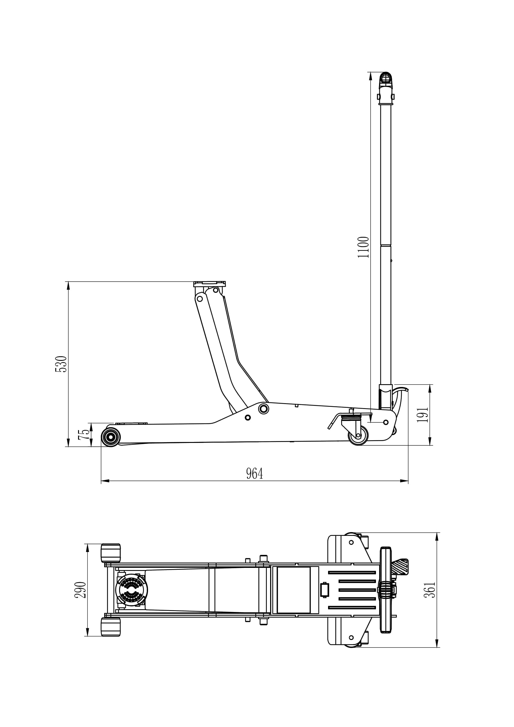 Garagekrik 2 ton laag model - Afbeelding 9