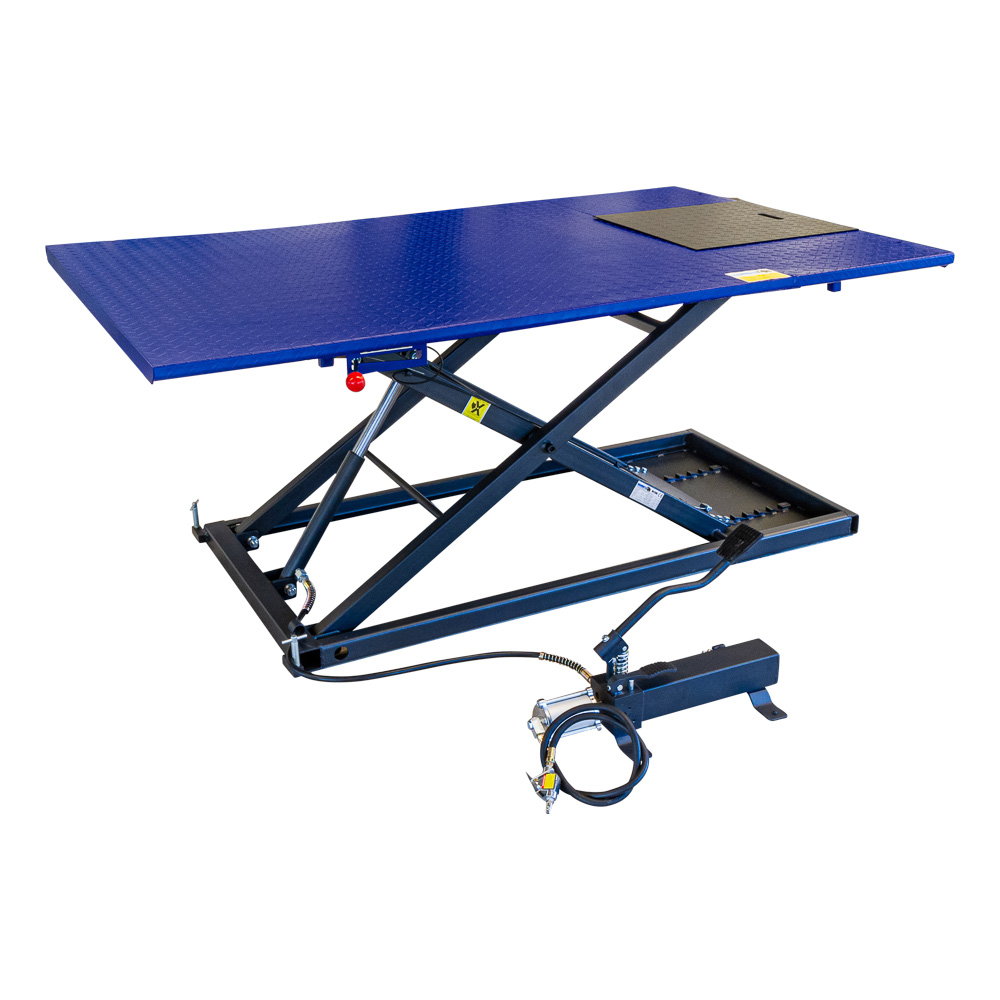 Quadlift 675kg met hydraulische voetpomp en luchtbediend