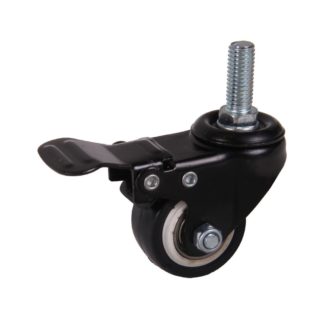Zwenkwiel met rem 40x20mm PU draadeind