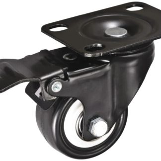 Zwenkwiel met rem 50x24mm PU