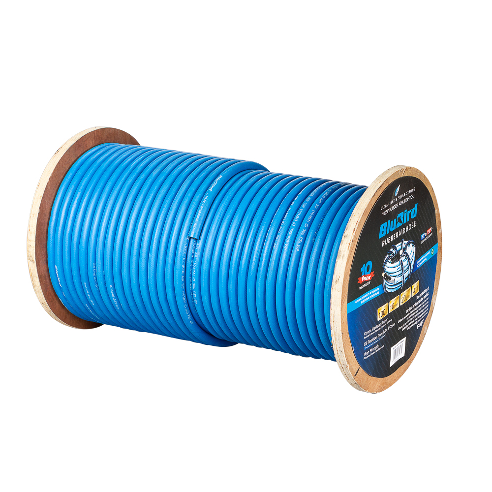Blubird Luchtslang rubber 8mm x 100m op rol open einde