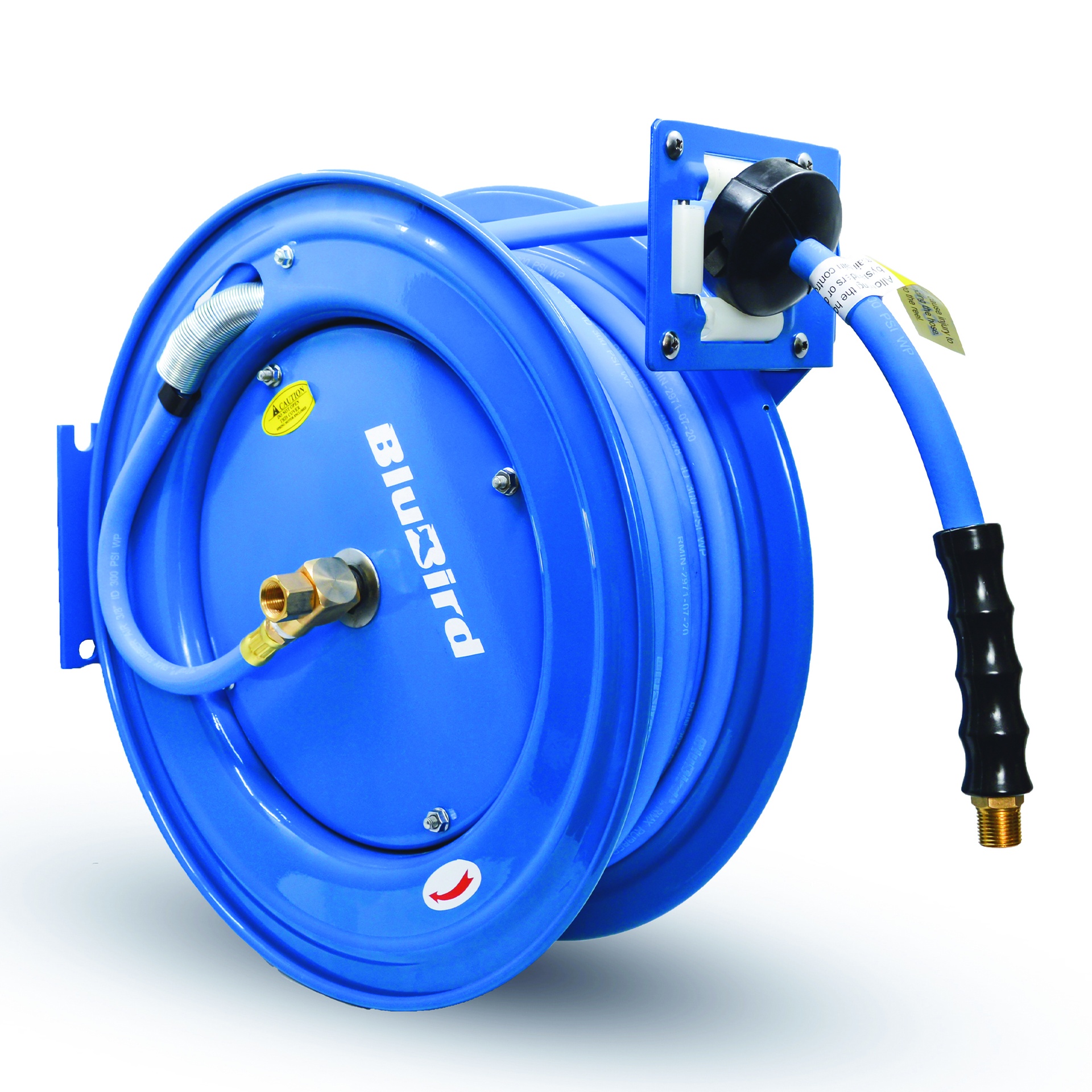 Blubird Rubber Air Hose Reel single arm heavy duty 13mm x 15mtr - Afbeelding 2